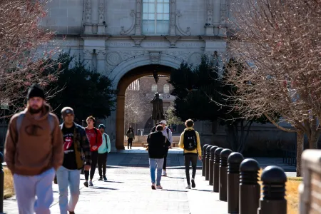 College campus walkway
