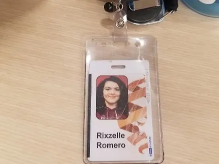 Internship ID badge of Rixzelle Romero