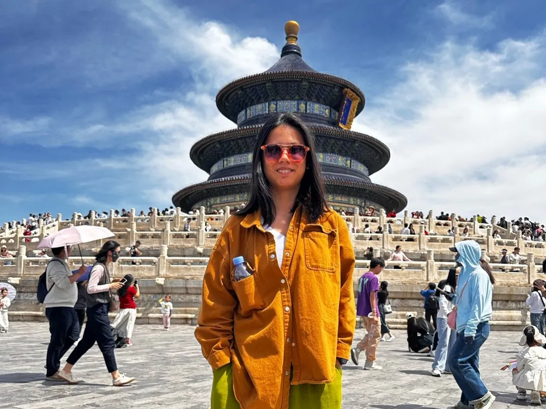 Zhao Gu Gammage (HC '25) at the Temple of Heaven in Beijing 