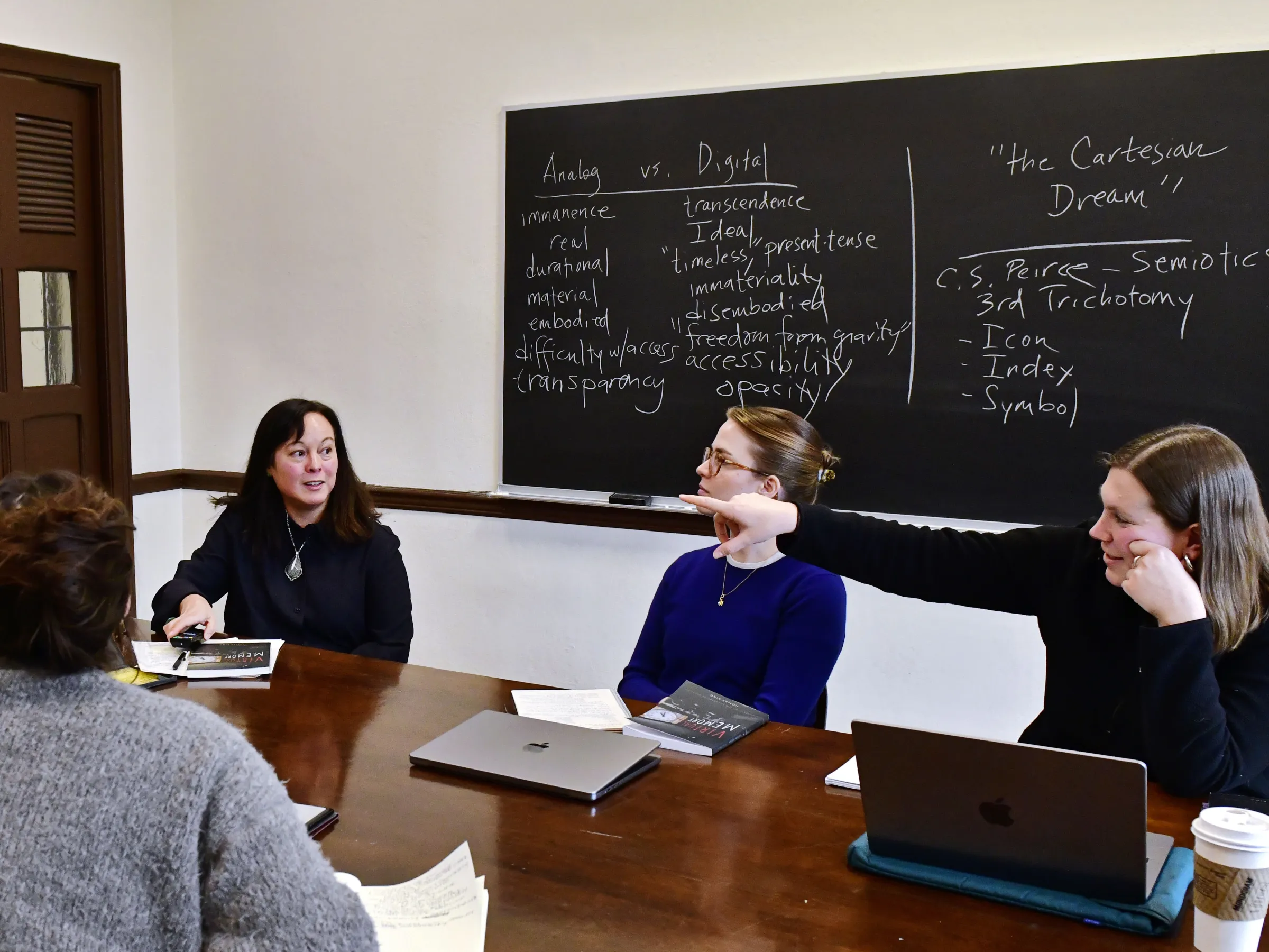 professor and students in a classroom
