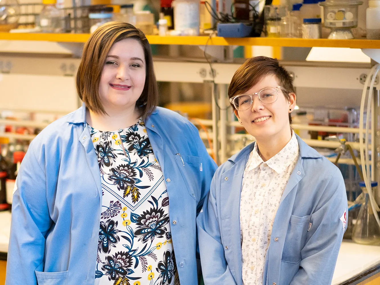 Graduate Students Cassandra Gates and Emma Allen