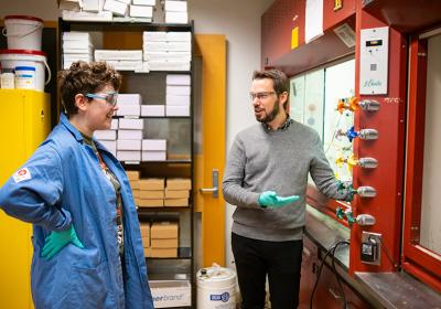 Patrick Melvin in a lab