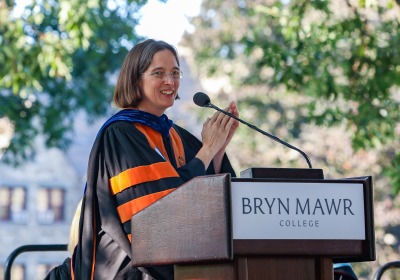 Wendy Cadge speaking at Convocation