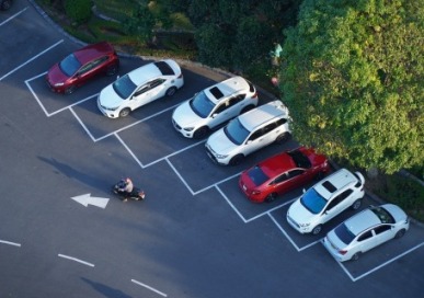 Cars parked in a parking lot