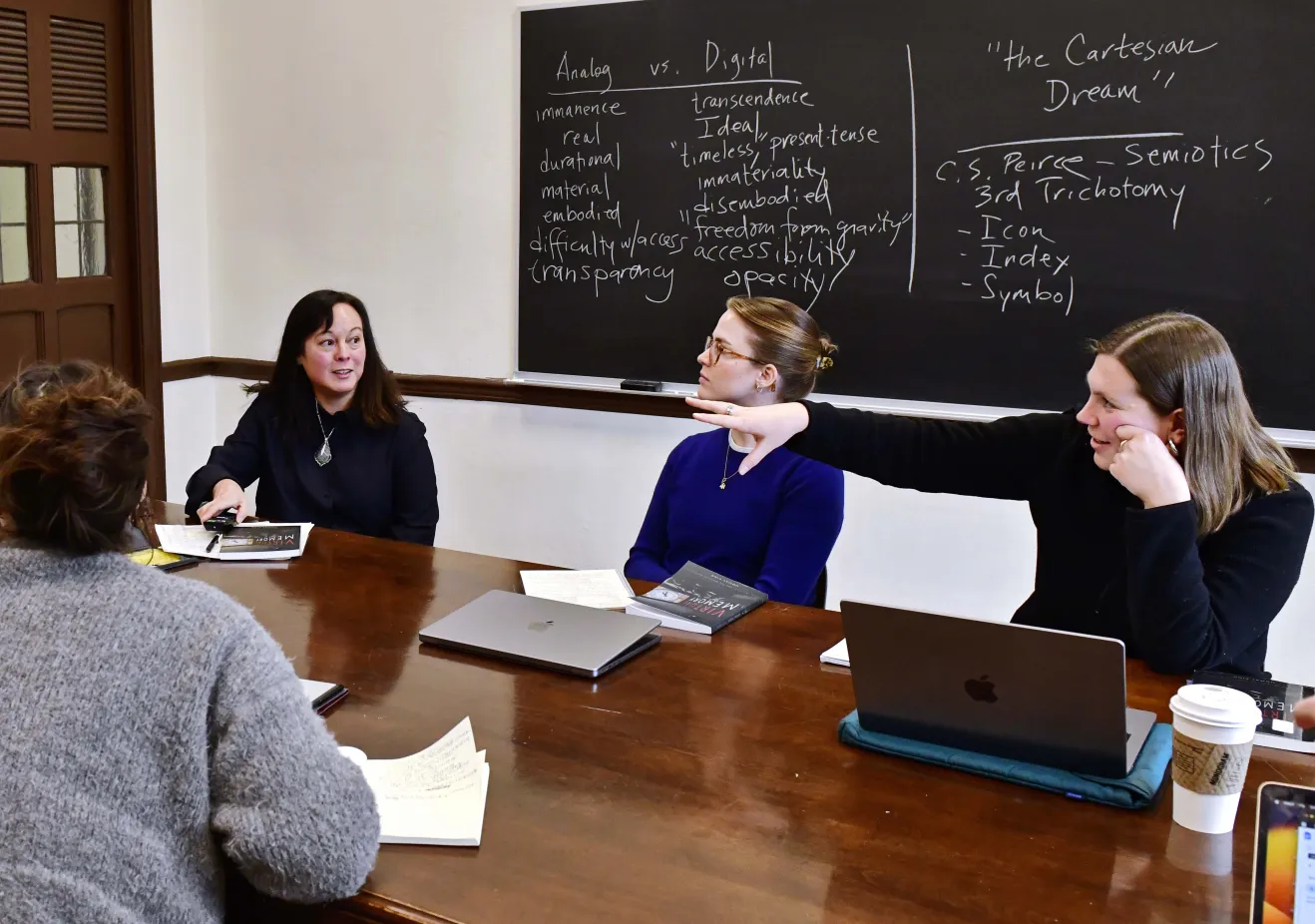 professor and students in the classroom