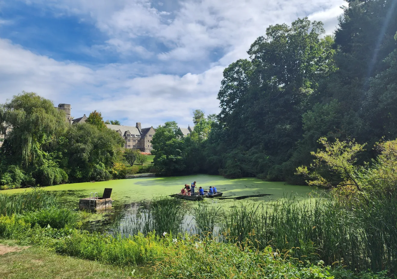 Students doing research on Lake Vickers