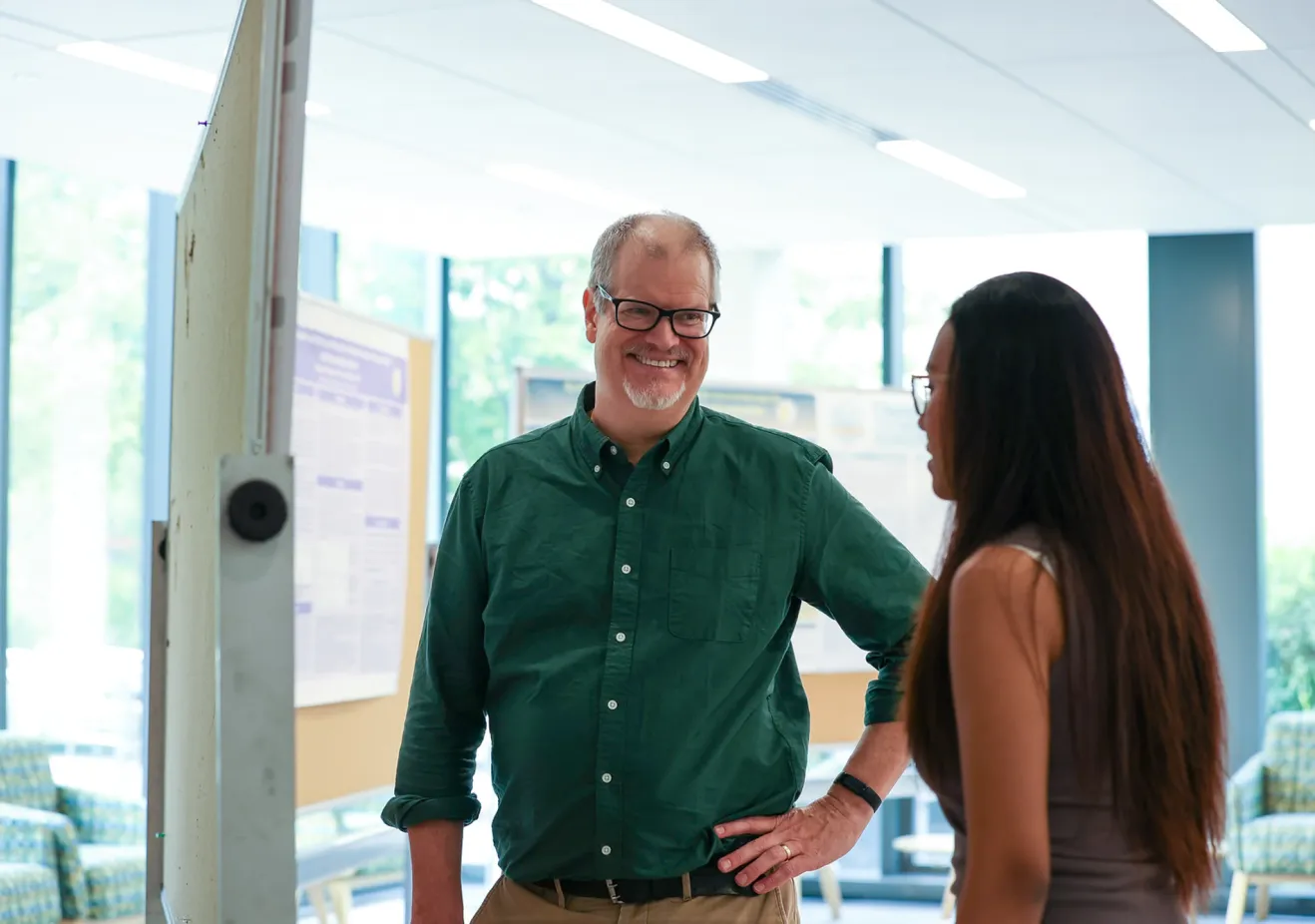 Faculty member with Student