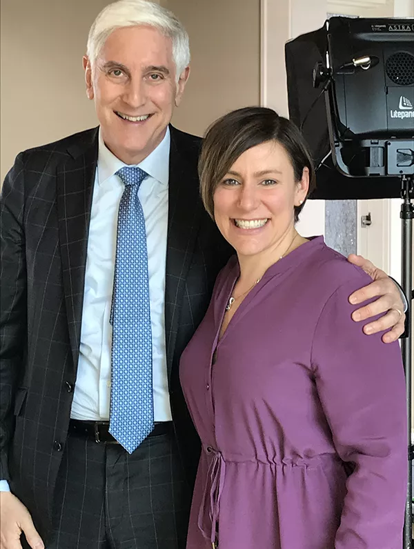 Nadine Gartner '01 and CBS Chief Medical Correspondent Dr. Jonathan LaPook