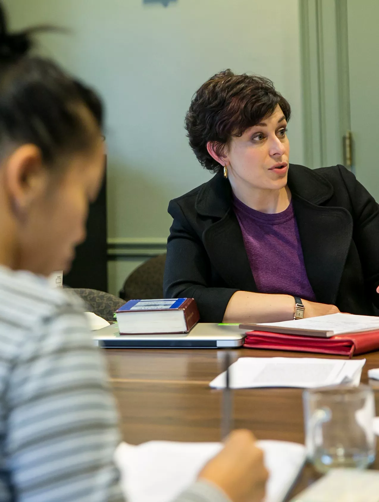 Associate Professor of History Elly Truitt with students
