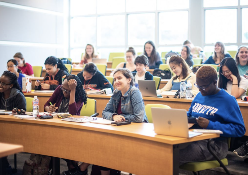 Students sitting in a lecture hall