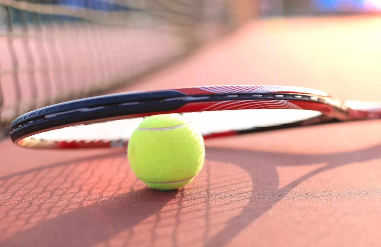 Tennis ball in sun