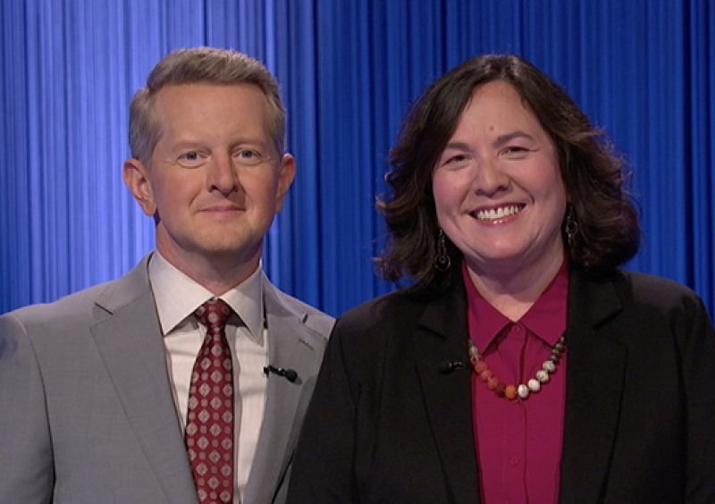 Kiki Jamieson and Ken Jennings Jeopardy