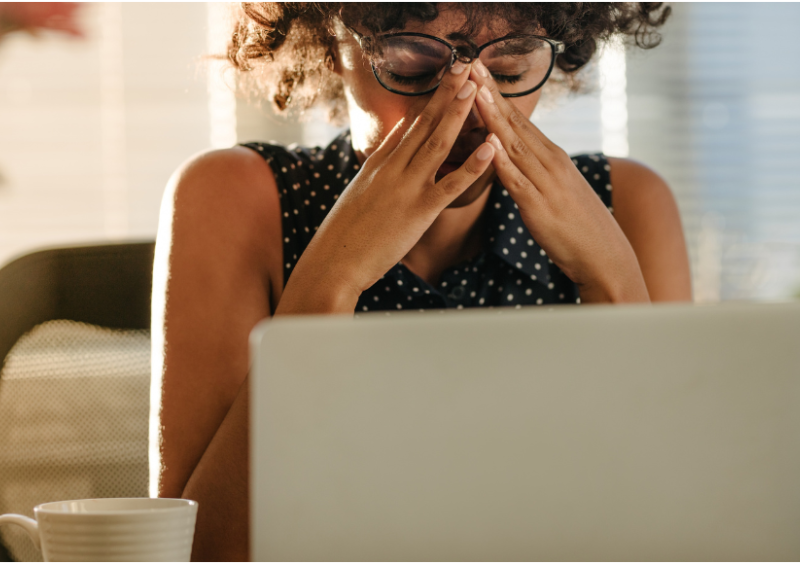 woman dealing with stress