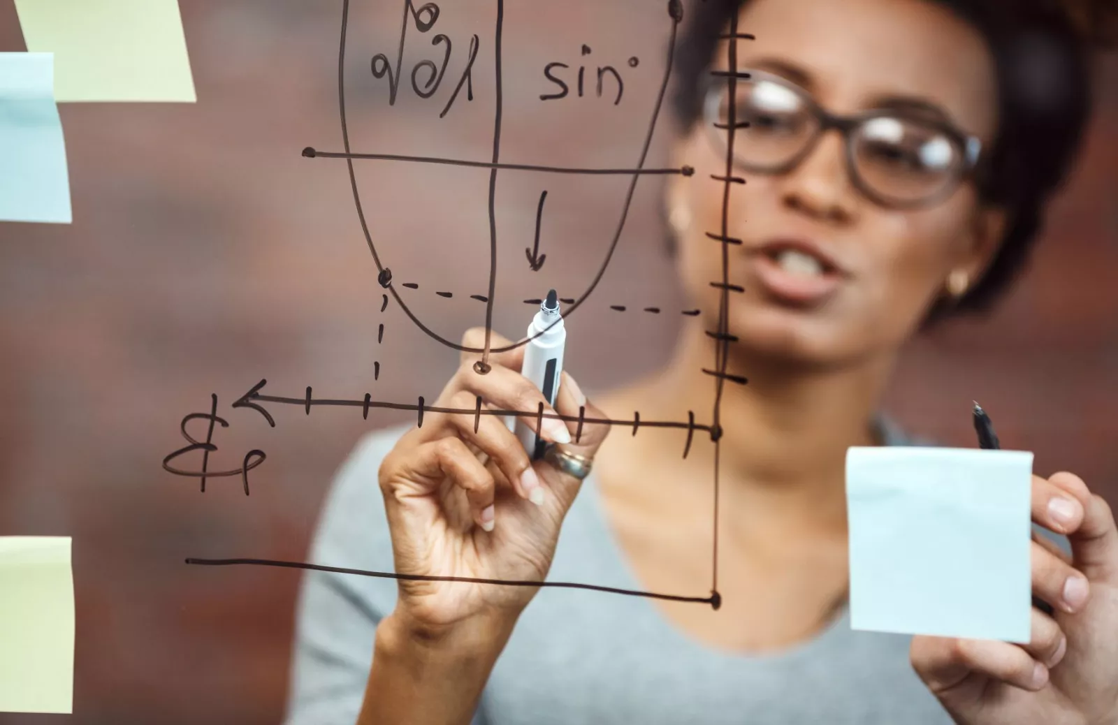 woman teaching math