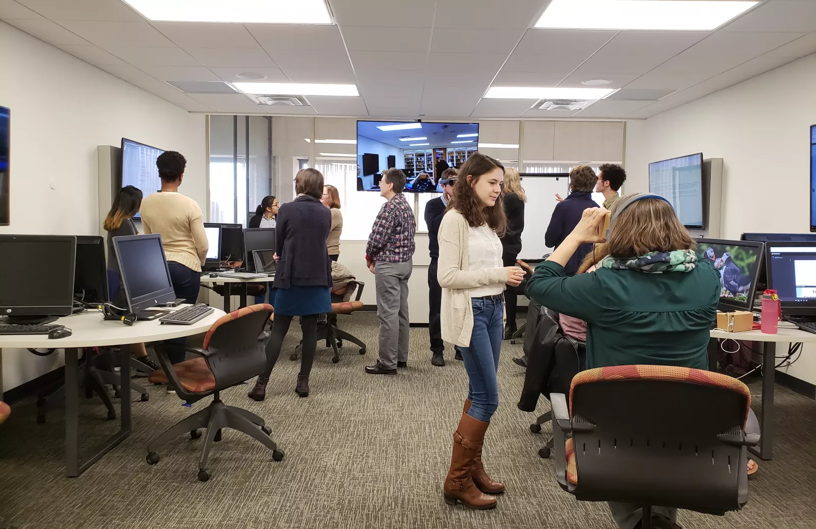 students participating in a Blended Learning in the Liberal Arts project