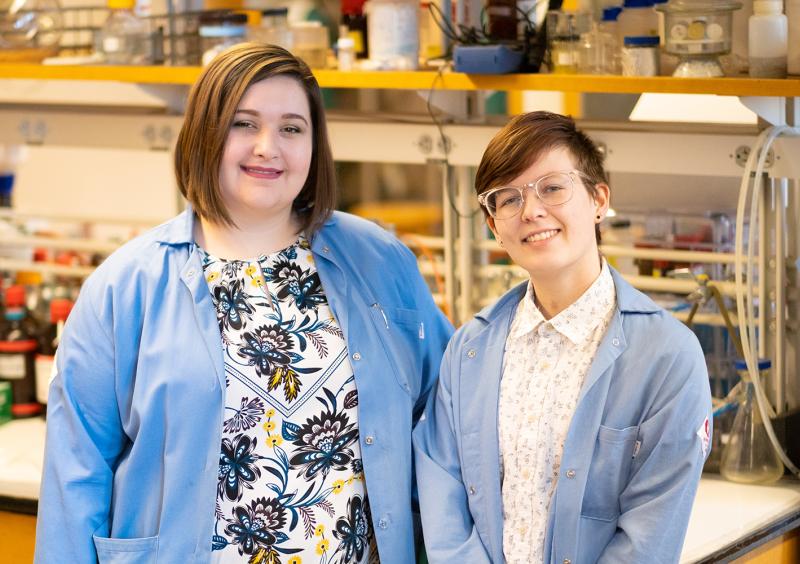 Graduate Students Cassandra Gates and Emma Allen