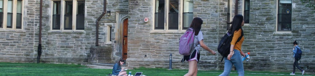 Students walking on Bryn Mawr campus