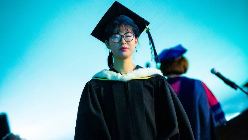 Photo of Miranda Kong at Commencement 2022.