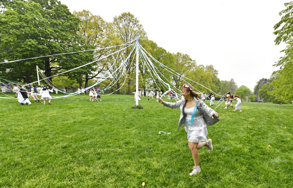 Chloe Shupe at the May poles