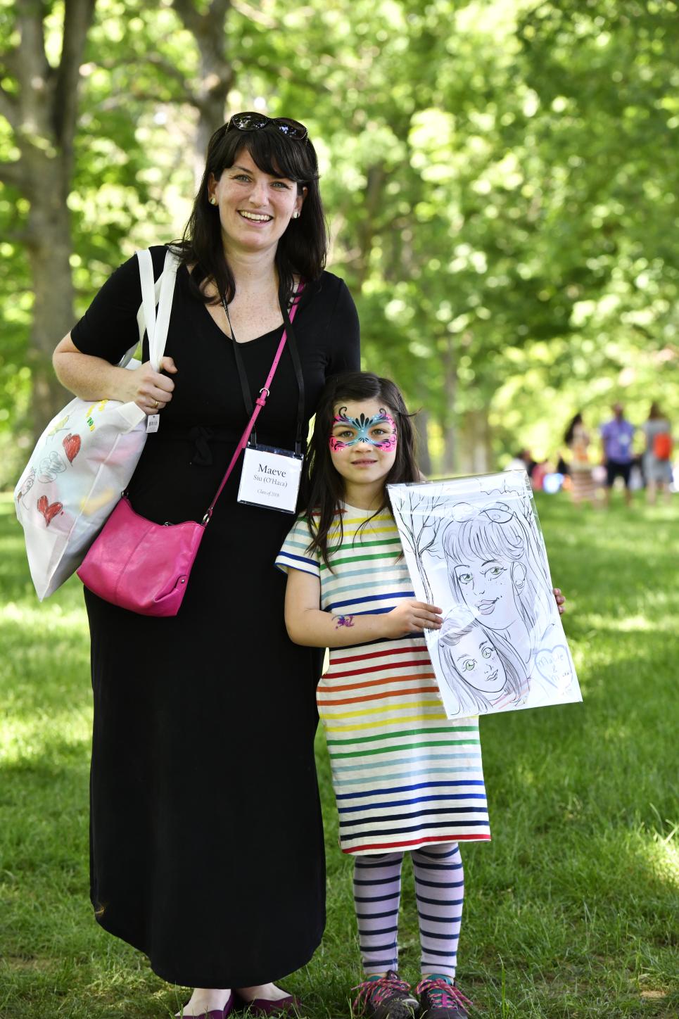 Math major Maeve Siu with daughter