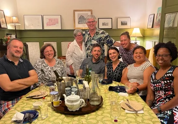 Prof. Selvi Kara meets with math faculty for dinner