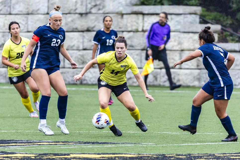 Sophia Kearns playing soccer