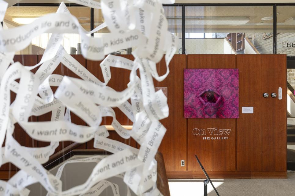 View through Wishes toward Sea of Roses, Not At Home exhibition