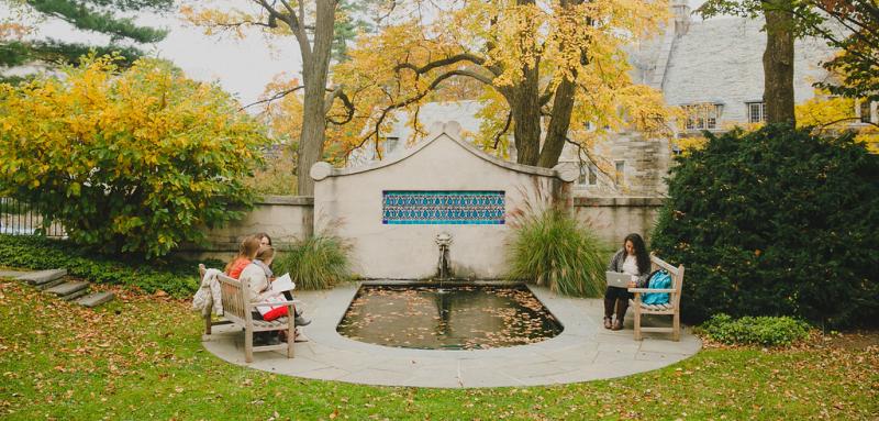 Students By Fountain