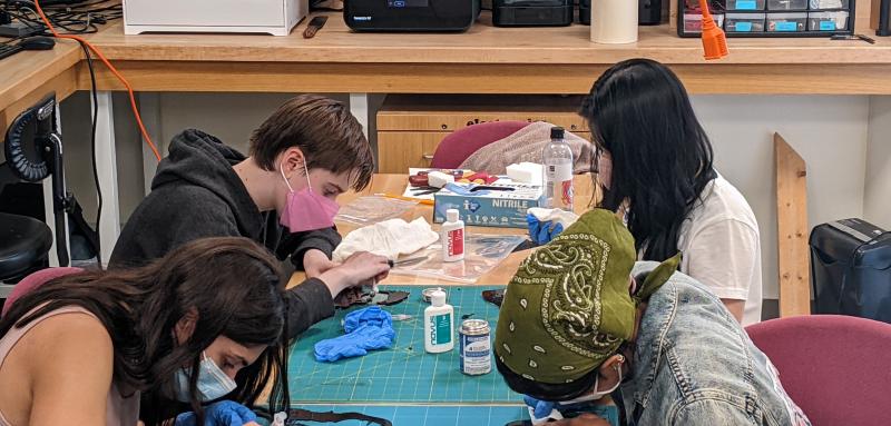 Digital Technology Interns at work in the Makerspace