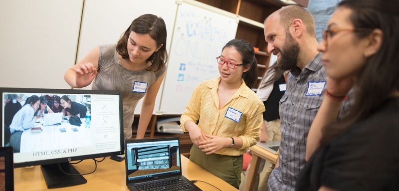 Elia Anagnostou and Arianna Li  at the Digital Scholarship Student Symposium