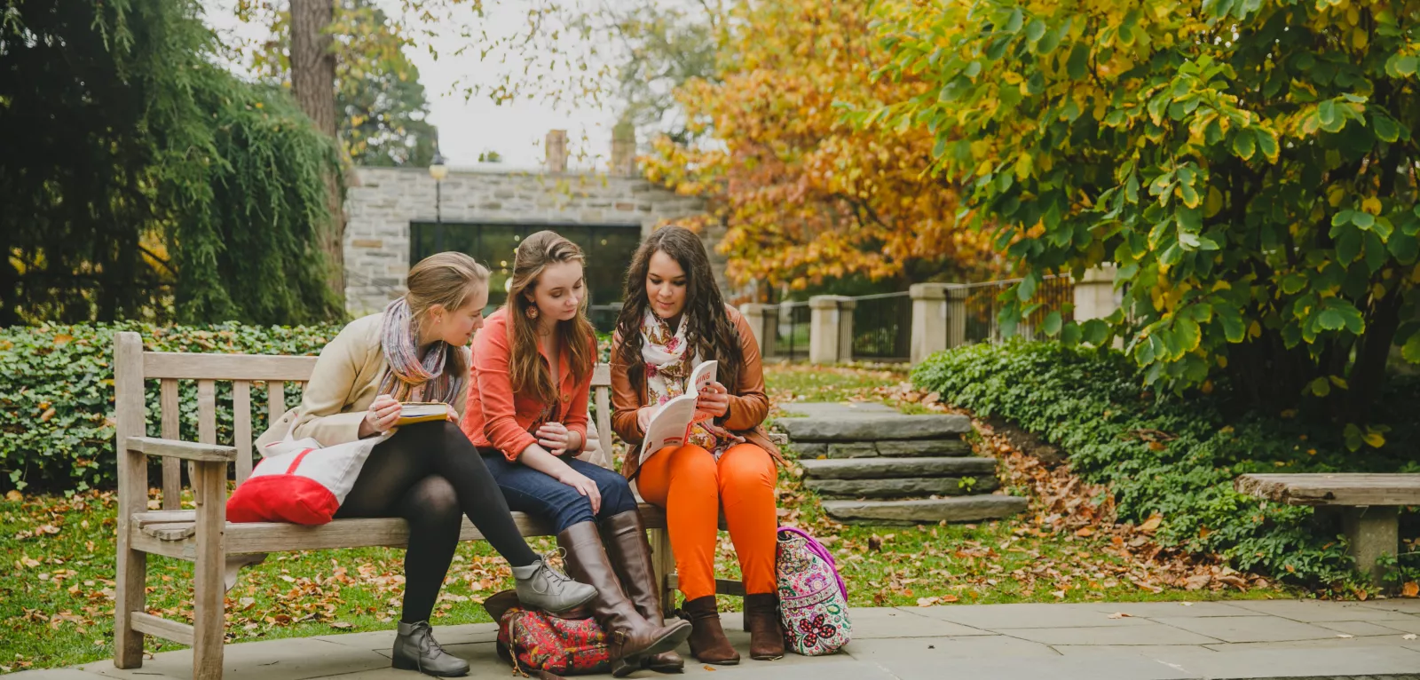 students on campus