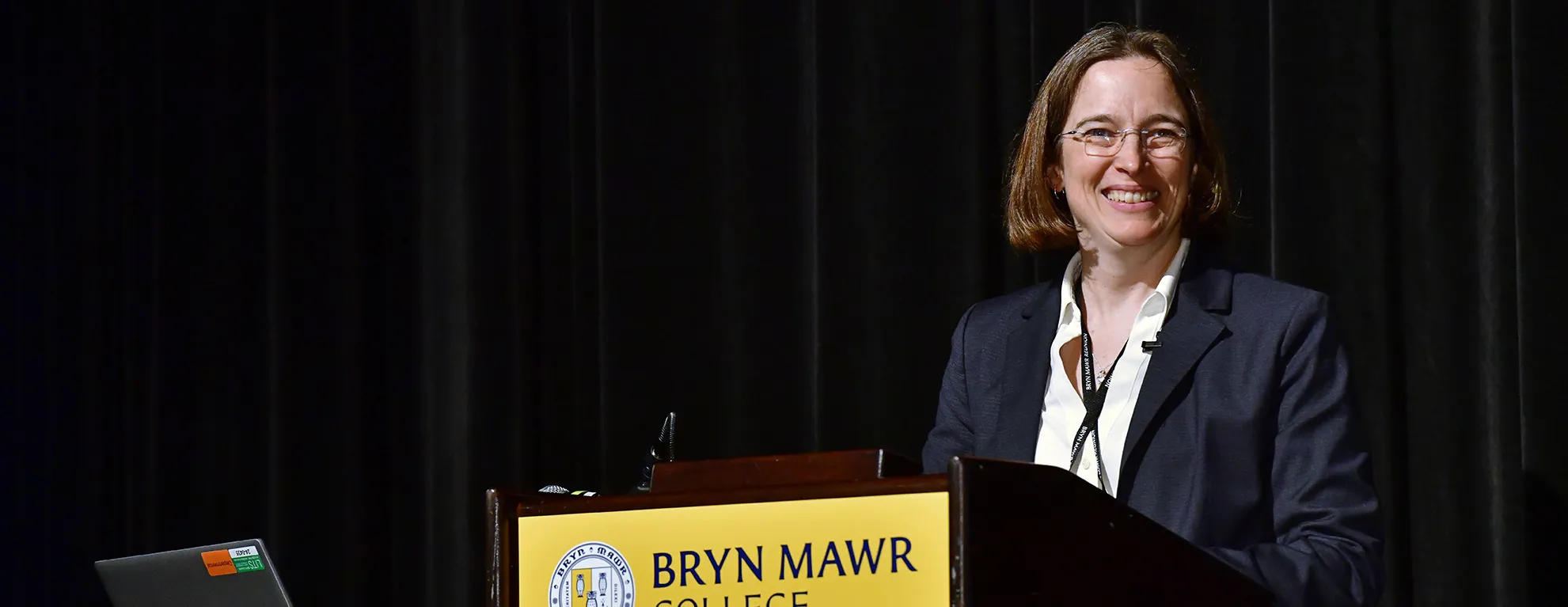 Wendy giving a speech