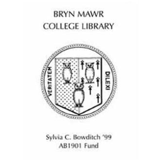 Sylvia C. Bowditch Fund bookplate