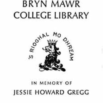 Jessie Howard Gregg Fund bookplate