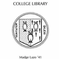 Madge Lazo 1941 Library Fund bookplate