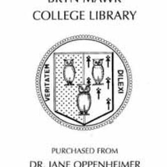 Dr. Jane Oppenheimer Fund bookplate