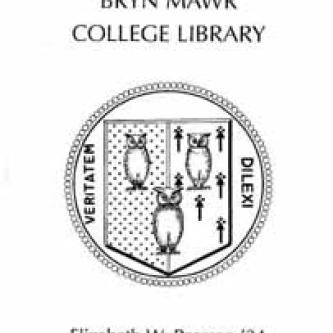 Elizabeth W. Pearson Memorial Fund for Library Books bookplate