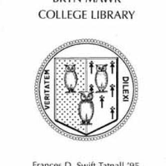 Frances D.S. Tatnall Fund bookplate