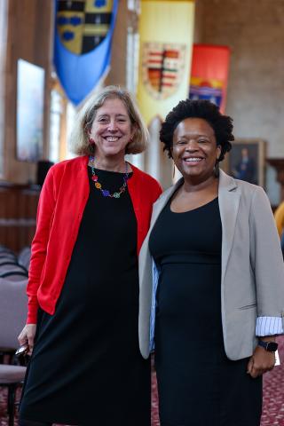 Ruth Lindeborg and Millie Bond in Great Hall