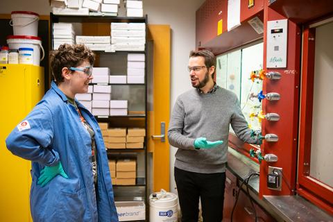 Patrick Melvin in a lab