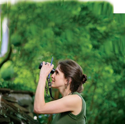 Woman with Binoculars