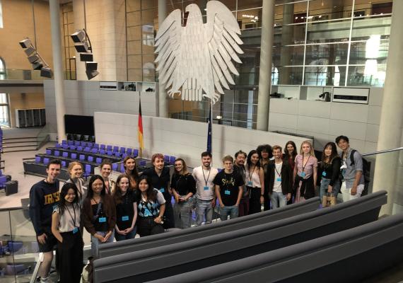 Camryn Teranes in the German Parliament Building