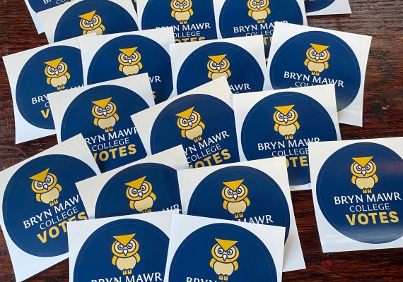 Bryn Mawr voting stickers