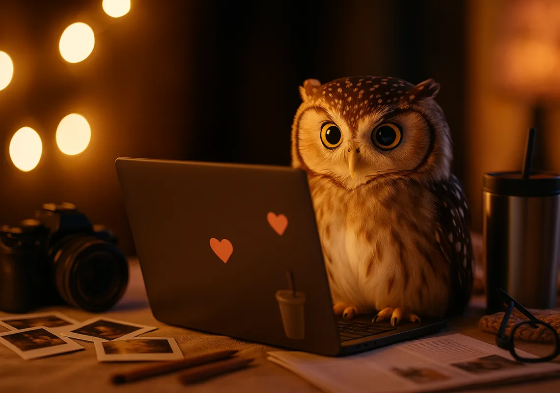 AI owl with camera