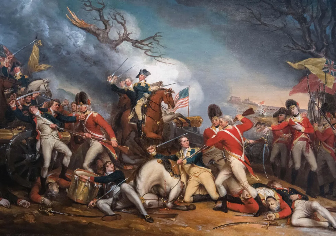 soldiers fighting during he revolutionary war