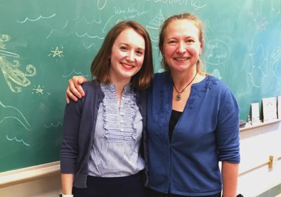 Math's Samantha Pezzimenti and Professor Lisa Traynor