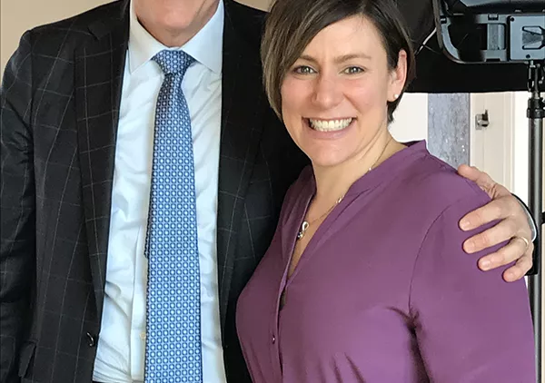 Nadine Gartner '01 and CBS Chief Medical Correspondent Dr. Jonathan LaPook