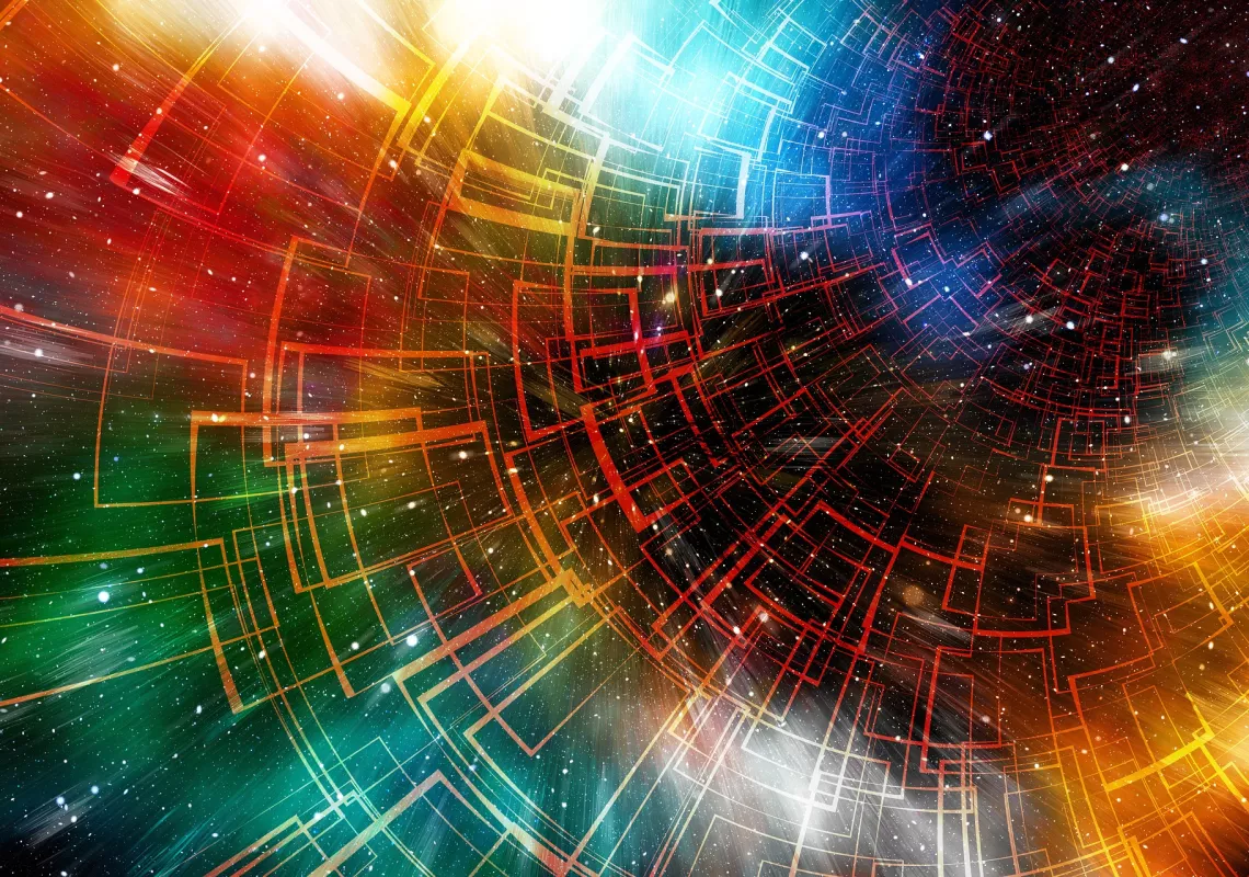 Colorful abstract data cloud