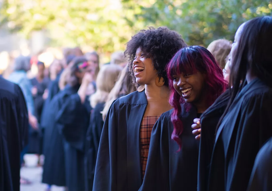 Students at convocation.