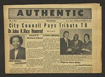 Front page of the Philadelphia Authentic from October 1963